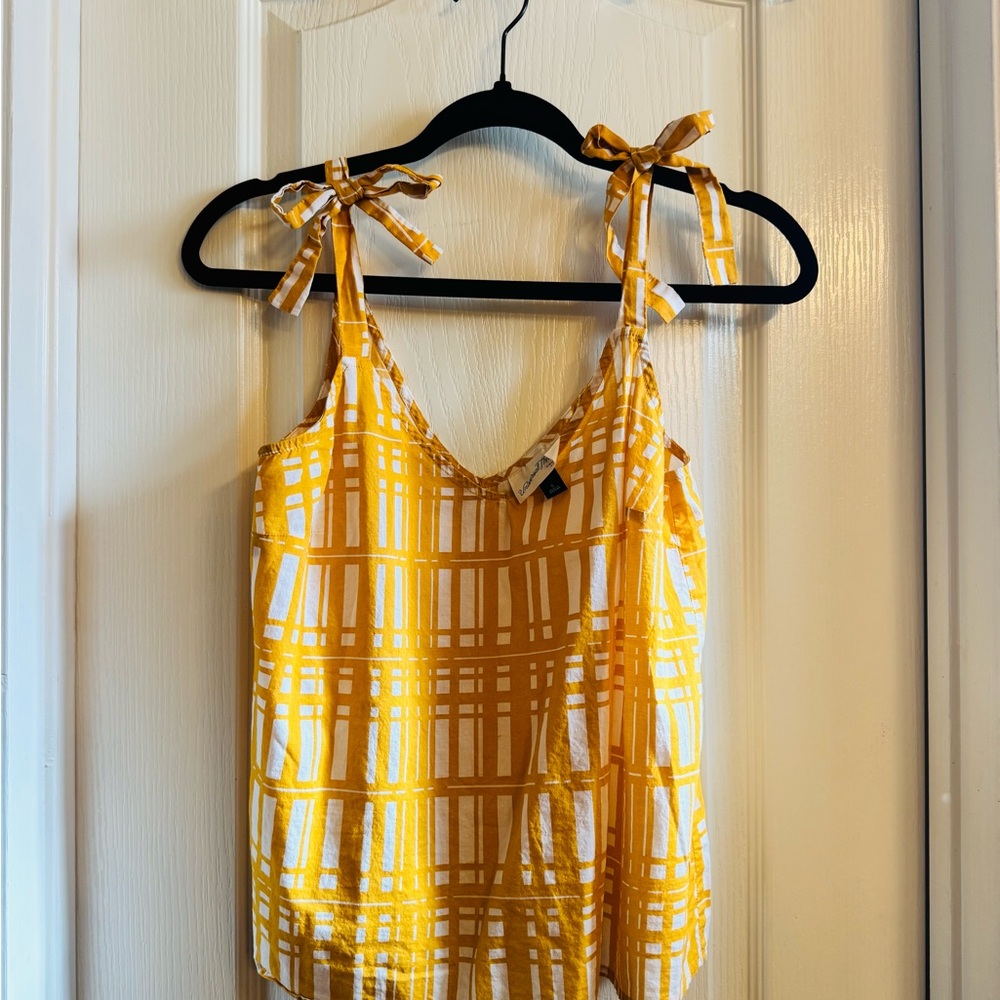 Yellow Plaid Women's Top